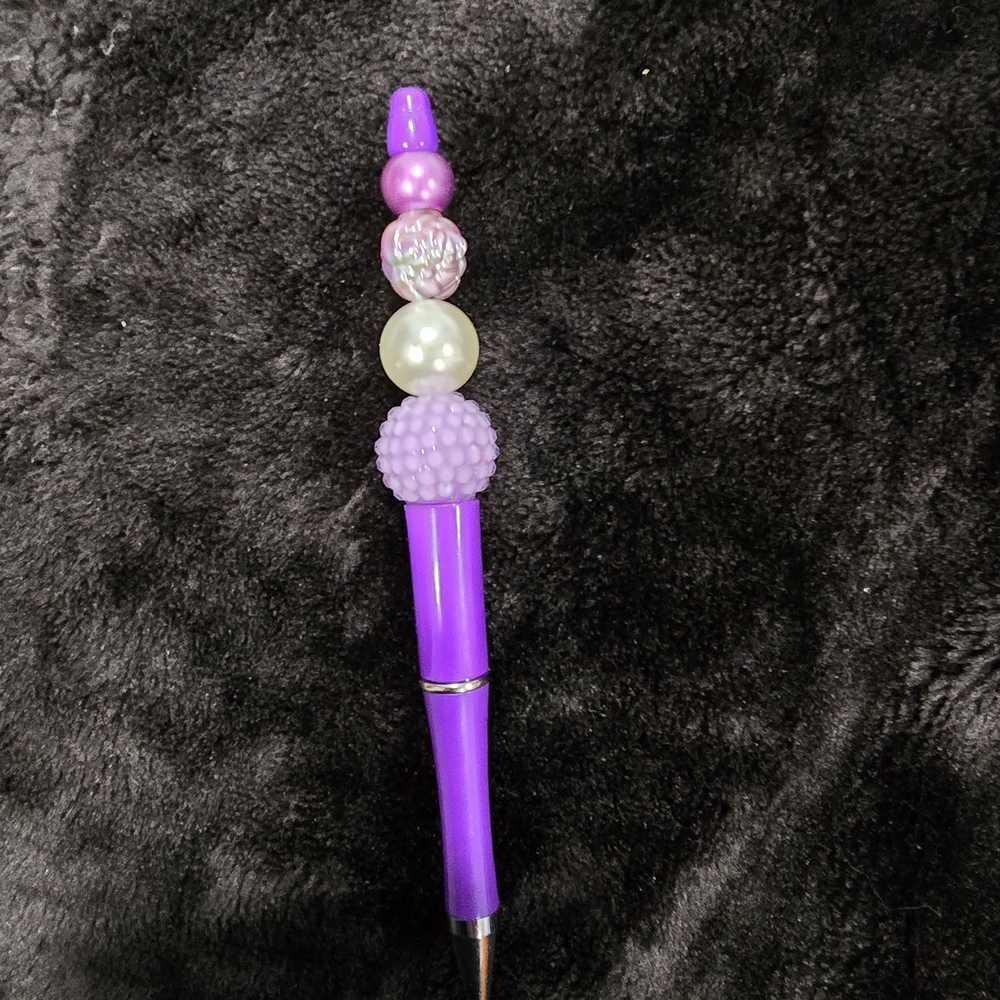 Purple Beaded Pen